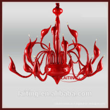 Iluminação de pingente de iluminação de cisne de paixão Red candelabro